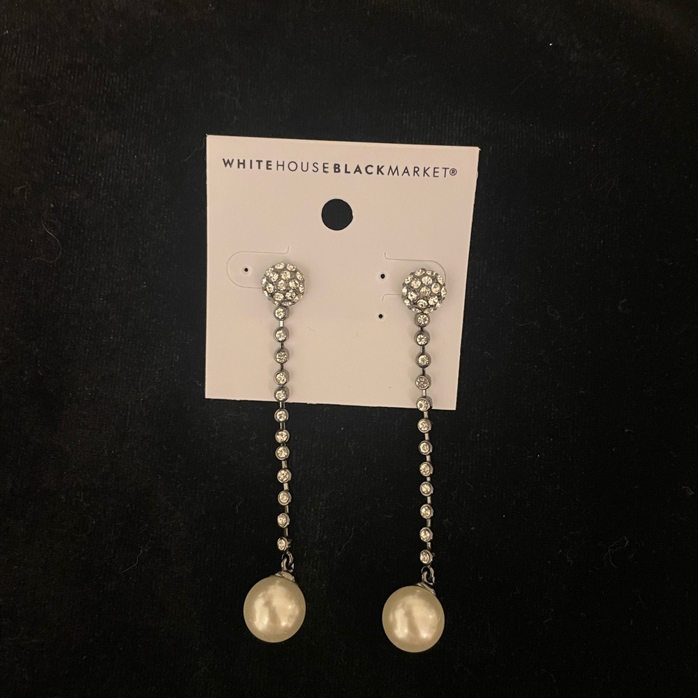 White House Black Market Pearl Drop Earrings
